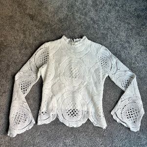 NWT “Ultra Pink” White lace shirt